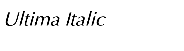Ultima Italic font preview