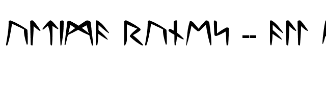 Ultima Runes -- ALL CAPS font preview