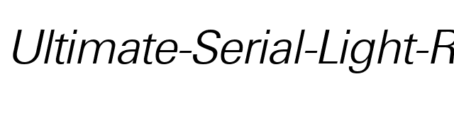 Ultimate-Serial-Light-RegularItalic font preview