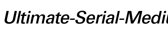 Ultimate-Serial-Medium-RegularItalic font preview