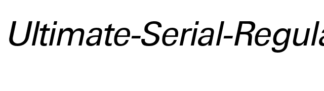Ultimate-Serial-RegularItalic font preview