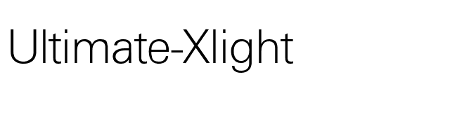 Ultimate-Xlight font preview