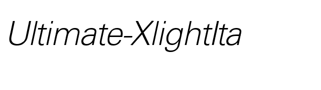 Ultimate-XlightIta font preview
