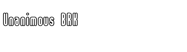 Unanimous BRK font preview