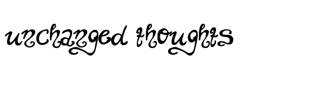Unchanged Thoughts font preview