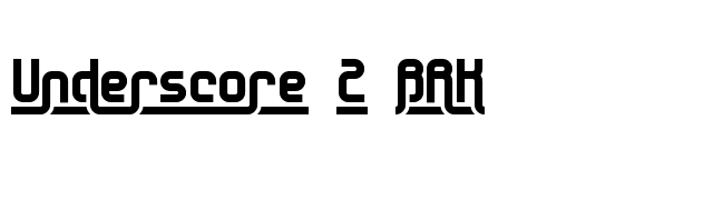 Underscore 2 BRK font preview