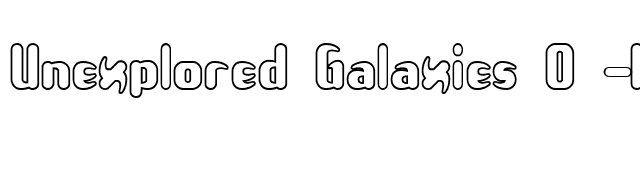 Unexplored Galaxies O -BRK- font preview