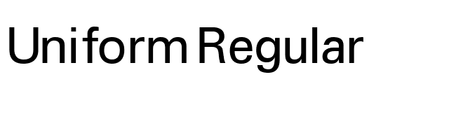 Uniform Regular Font