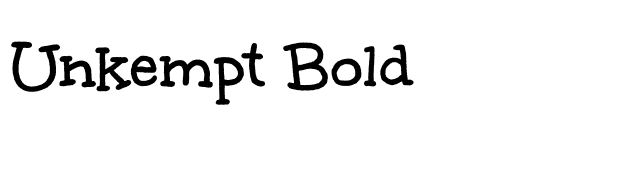 unkempt-bold font preview