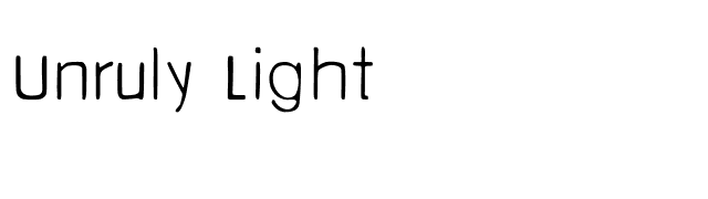 Unruly Light font preview