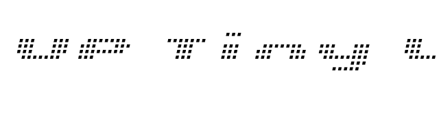 UP Tiny lcd four 8 Light Italic font preview