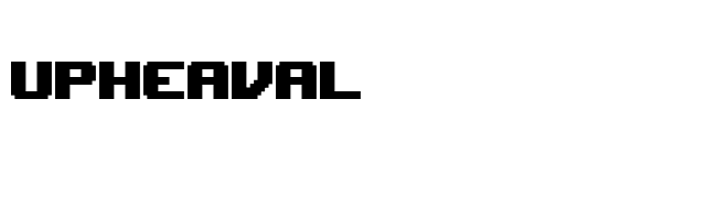 Upheaval font preview