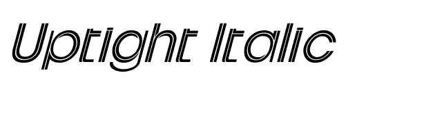 Uptight Italic font preview