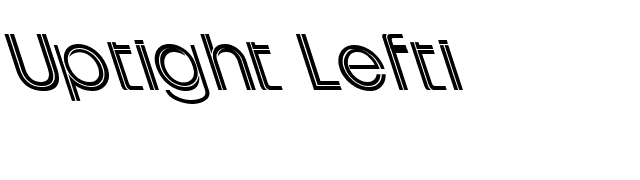 Uptight Lefti font preview
