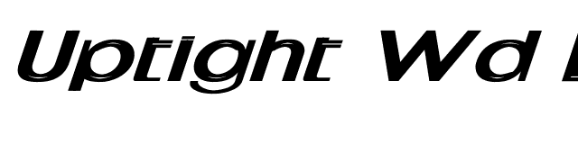 Uptight Wd Bold Italic font preview
