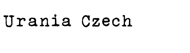 Urania Czech font preview