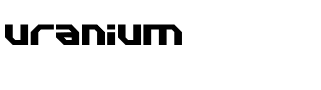 Uranium font preview