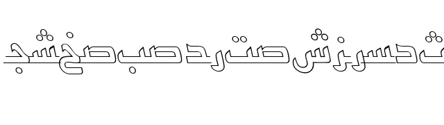 UrduKufiOutlineSSK Italic font preview