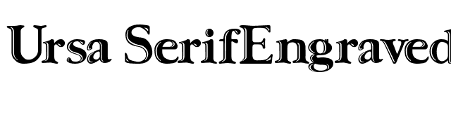 Ursa SerifEngraved font preview