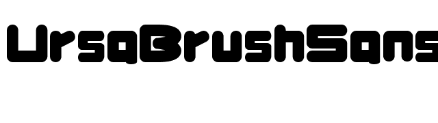 UrsaBrushSans font preview