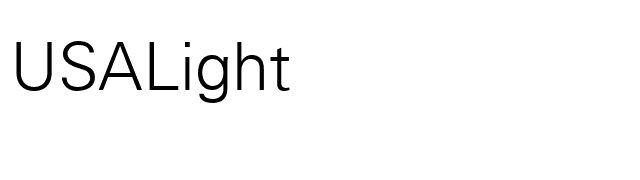 USALight font preview