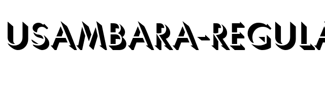 Usambara-Regular font preview