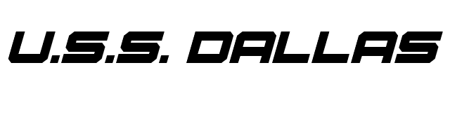 U.S.S. Dallas Bold Italic font preview