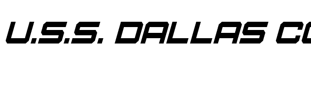 U.S.S. Dallas Condensed Italic font preview