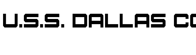 U.S.S. Dallas Condensed font preview