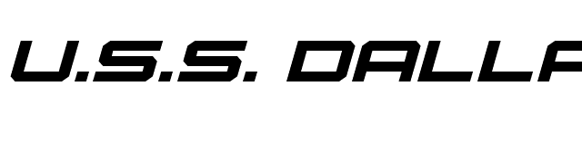 uss-dallas-expanded-italic font preview