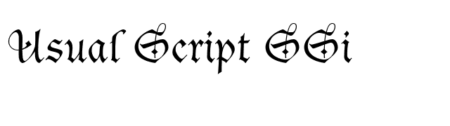 Usual Script SSi font preview