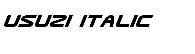 Usuzi Italic font preview