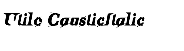 Utile CausticItalic font preview