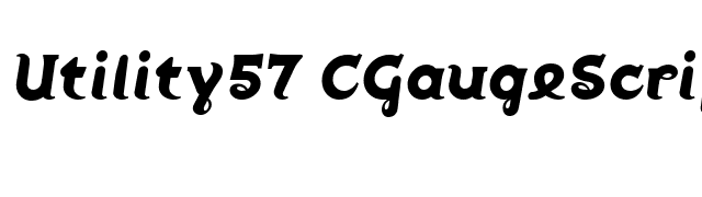 Utility57 CGaugeScript font preview