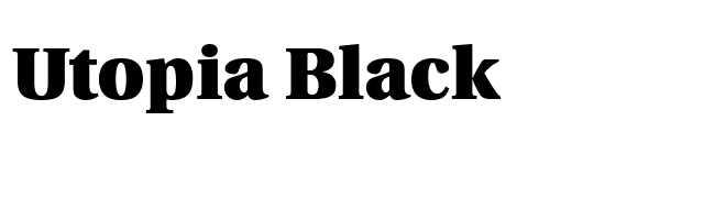 Utopia Black font preview