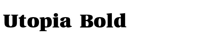 Utopia Bold font preview