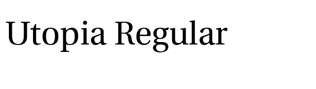 Utopia Regular font preview