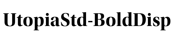 UtopiaStd-BoldDisp font preview