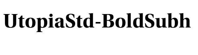 UtopiaStd-BoldSubh font preview