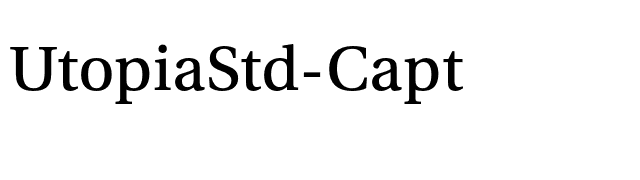 UtopiaStd-Capt font preview