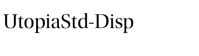 UtopiaStd-Disp font preview