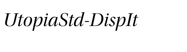 UtopiaStd-DispIt font preview