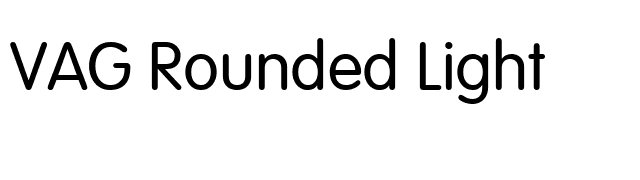 VAG Rounded Light font preview