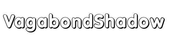VagabondShadow font preview