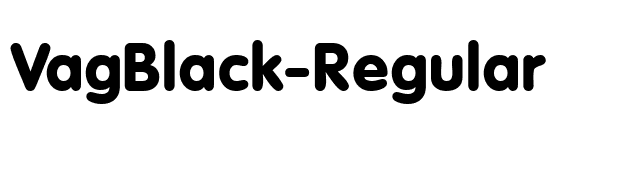VagBlack-Regular font preview