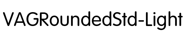 vagroundedstd-light font preview