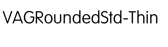 VAGRoundedStd-Thin font preview