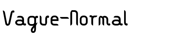 Vague-Normal font preview
