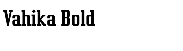 vahika-bold font preview