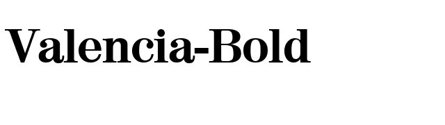 Valencia-Bold font preview